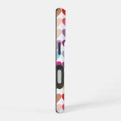 カラフルレインボーハート柄 iPhone 16ケース (右側面)