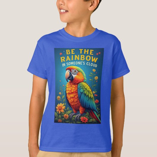 カラフルレインボーパロット Tシャツ (正面)