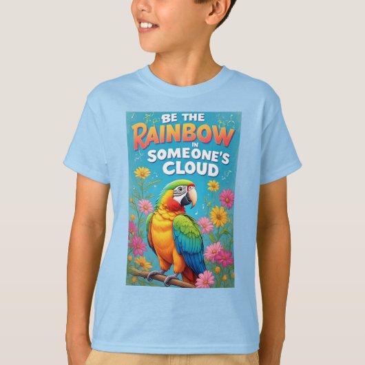 カラフルレインボーパロット Tシャツ (正面)