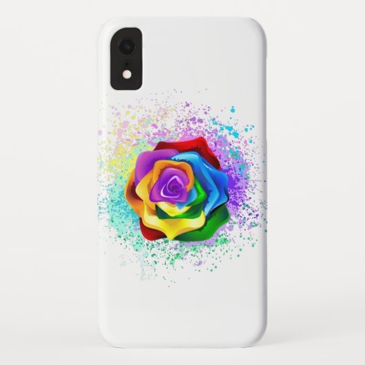 カラフルレインボーローズ Case-Mate iPhoneケース (裏面)