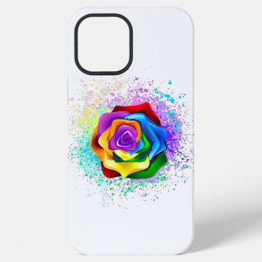 カラフルレインボーローズ iPhoneケース (裏面)