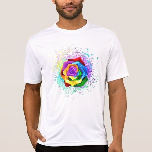 カラフルレインボーローズ Tシャツ (正面)
