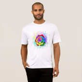 カラフルレインボーローズ Tシャツ (正面フル)