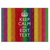 カラフルレインボー保ンCalmとテキスカスタマイズト カッティングボード (正面)