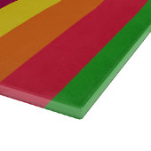 カラフルレインボー保ンCalmとテキスカスタマイズト カッティングボード (角)