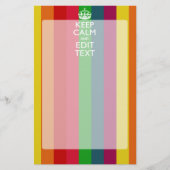 カラフルレインボー保ンCalmとテキスカスタマイズト 便箋 (正面)