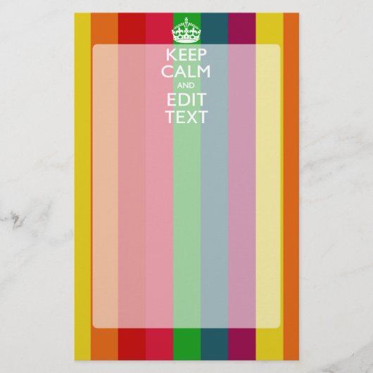 カラフルレインボー保ンCalmとテキスカスタマイズト 便箋 (正面)