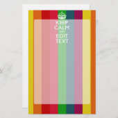 カラフルレインボー保ンCalmとテキスカスタマイズト 便箋 (正面/裏面)