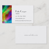 カラフルレインボー抽象芸術テクスチャ 名刺 (正面/裏面)