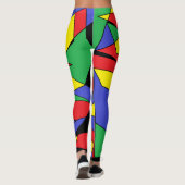 カラフルレギンスパターン抽象芸術の色 レギンス (裏面)