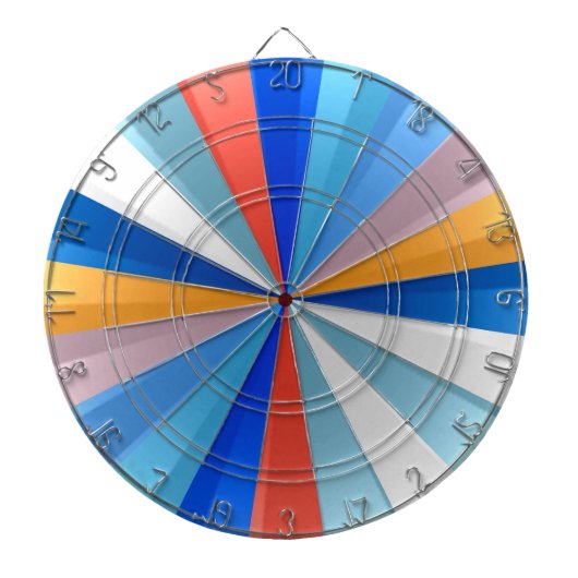 カラフルレトファンキーストライプロサン2 ダーツボード (正面)