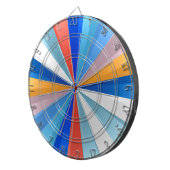 カラフルレトファンキーストライプロサン2 ダーツボード (正面右)