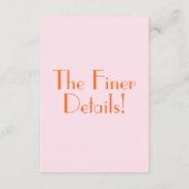 カラフルレトロおもしろいヴィンテージキュイ結婚ズ詳細 エンクロージャーカード (裏面)