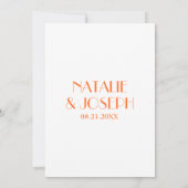 カラフルレトロかわいい明るいヴィンテージユニーク結婚ズ セーブザデート (裏面)