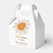 カラフルレトロこ来この息子の赤ちゃんシャワー フェイバーボックス (裏面サイド)