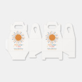 カラフルレトロこ来この息子の赤ちゃんシャワー フェイバーボックス (折り畳みなし)