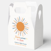 カラフルレトロこ来この息子の赤ちゃんシャワー フェイバーボックス (オープン)