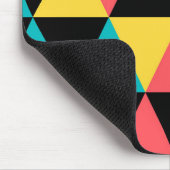 カラフルレトロで明るい幾何学的グラフィックパターン マウスパッド (コーナー)