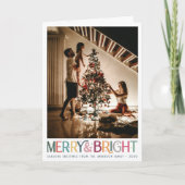 カラフルレトロとブライトメリーキュートスターズホリデイ カード (正面)
