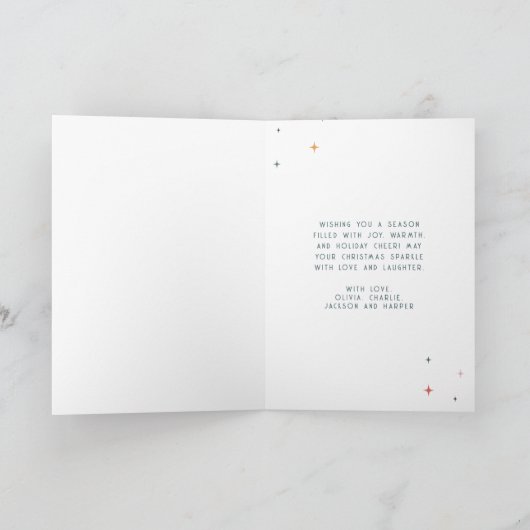 カラフルレトロとブライトメリーキュートスターズホリデイ カード (内部)