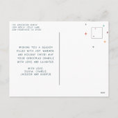 カラフルレトロとブライトメリーキュートスターズホリデイ シーズンポストカード (裏面)