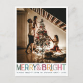 カラフルレトロとブライトメリーキュートスターズホリデイ シーズンポストカード (正面)