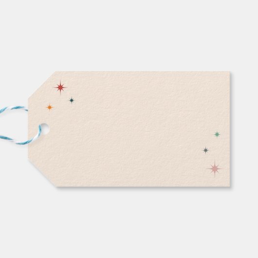 カラフルレトロとメリー明るいクリスマス ギフトタグ (裏面横)