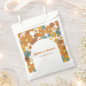 カラフルレトロの花60's 70's Arch 結婚's フェイバーバッグ (クリップ留めされた状態)