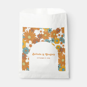 カラフルレトロの花60's 70's Arch 結婚's フェイバーバッグ