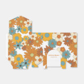 カラフルレトロの花60's 70's Arch 結婚's フェイバーボックス (折り畳みなし)