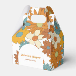 カラフルレトロの花60's 70's Arch 結婚's フェイバーボックス