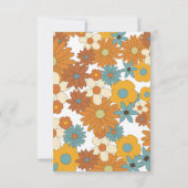 カラフルレトロの花60's 70's Arch 結婚's 出欠カード (裏面)