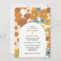 カラフルレトロの花60's 70's Arch 結婚's
