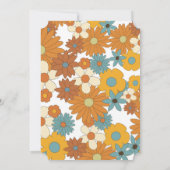 カラフルレトロの花60's 70's Arch 結婚's 招待状 (裏面)