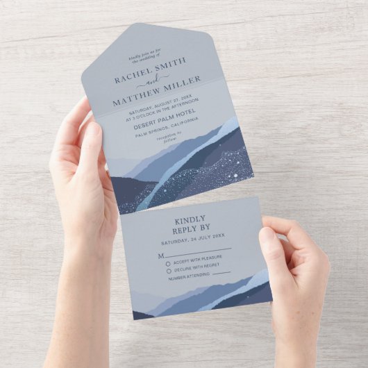 カラフルレトロはっきりしたフローラサマー春の結婚式A オールインワン招待状 (貼ってはがせる)