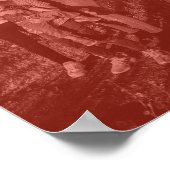 カラフルレトロアポップ・アートのートファミリーカスタムフォトグリッド ポスター (角)