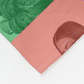 カラフルレトロアポップ・アートのートモダンカスタムフォトグリッド フリースブランケット (角)