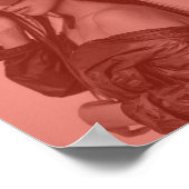 カラフルレトロアポップ・アートのートモダンカスタムフォトグリッド ポスター (角)