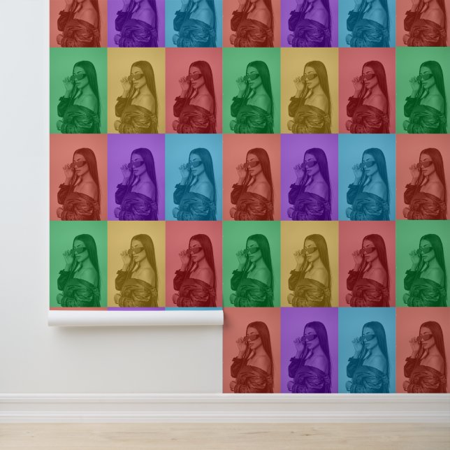 カラフルレトロアポップ・アートのートモダンカスタムフォトグリッド 壁紙 (アプリケーション)