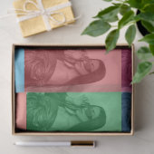 カラフルレトロアポップ・アートのートモダンカスタムフォトグリッド 薄葉紙 (ギフト)