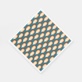 カラフルレトロアーチレインボーパターン スタンダードランチョンナプキン (角)