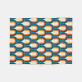 カラフルレトロアーチレインボーパターン フリースブランケット (正面(横))