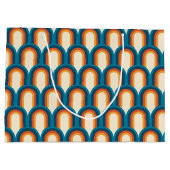 カラフルレトロアーチレインボーパターン ラージペーパーバッグ (裏面)