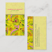 カラフルレトロアールデコフローラコラージュ 名刺 (正面/裏面)