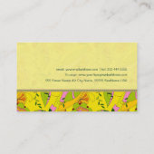 カラフルレトロアールデコフローラコラージュ 名刺 (裏面)