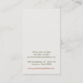 カラフルレトロオレンジと赤フローラ 名刺 (裏面)