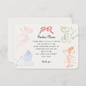 カラフルレトロカクテルバッハパーティーパンティインサート エンクロージャーカード (正面/裏面)