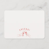 カラフルレトロカクテルパーティーランジェリーサイズ挿入 エンクロージャーカード (裏面)