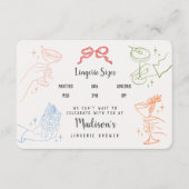 カラフルレトロカクテルパーティーランジェリーサイズ挿入 エンクロージャーカード (正面)