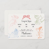 カラフルレトロカクテルパーティーランジェリーサイズ挿入 エンクロージャーカード (正面/裏面)